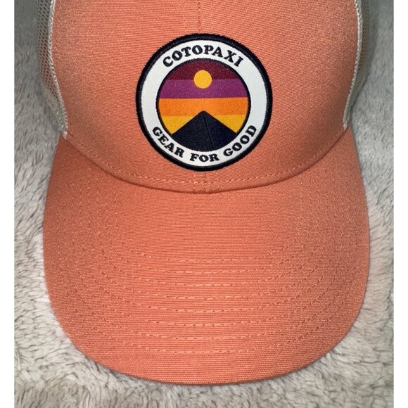COTOPAXI Peach Orange Sunny Side Trucker Hat Cap One Size Adjustable - Picture 2 of 5